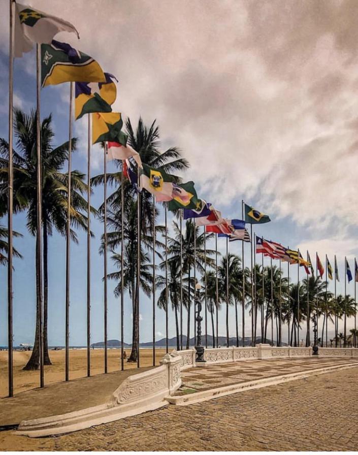 Apartamento Em Santos No Gonzaga Em Frente A Praia 외부 사진